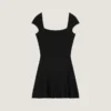 Rochie în linie A din tricot cu nervuri Rochie în linie A din tricot cu nervuri