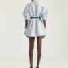Rochie tip cocon din denim albastru deschis Rochie tip cocon din denim albastru deschis