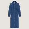 Rochie tip cocon din denim albastru mediu Rochie tip cocon din denim albastru mediu