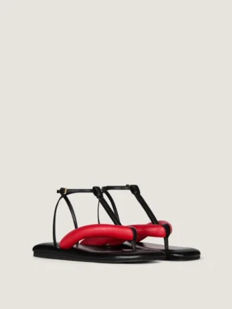 Sandale Boudoir bicolore din piele de vițel Nappa