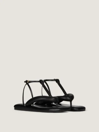 Sandale Boudoir bicolore din piele de vițel Nappa