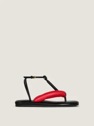 Sandale Boudoir bicolore din piele de vițel Nappa