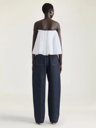 Top bustier cu capă din dantelă