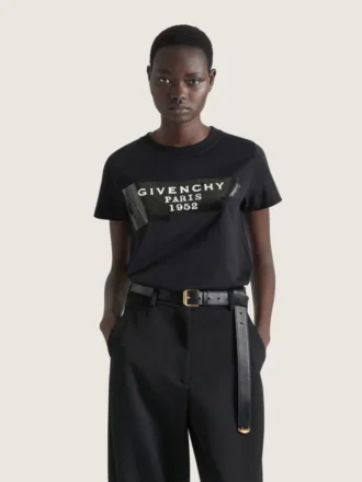 Tricou din bumbac cu imprimeu GIVENCHY Tape