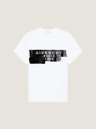 Tricou din bumbac cu imprimeu GIVENCHY Tape