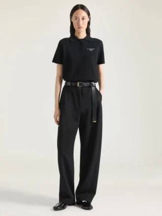 Tricou polo din lână și cașmir