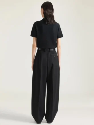 Tricou polo din lână și cașmir