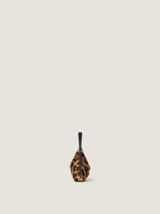 Voyou Bag din piele cu efect de ponei, cu model de leopard