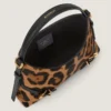 Voyou Bag din piele cu efect de ponei, cu model de leopard